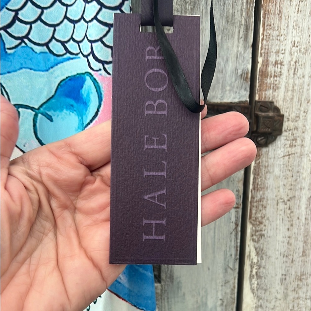 Hale Bob Blue Mock Neck Sheath Mini Dress - Picture 3 of 6